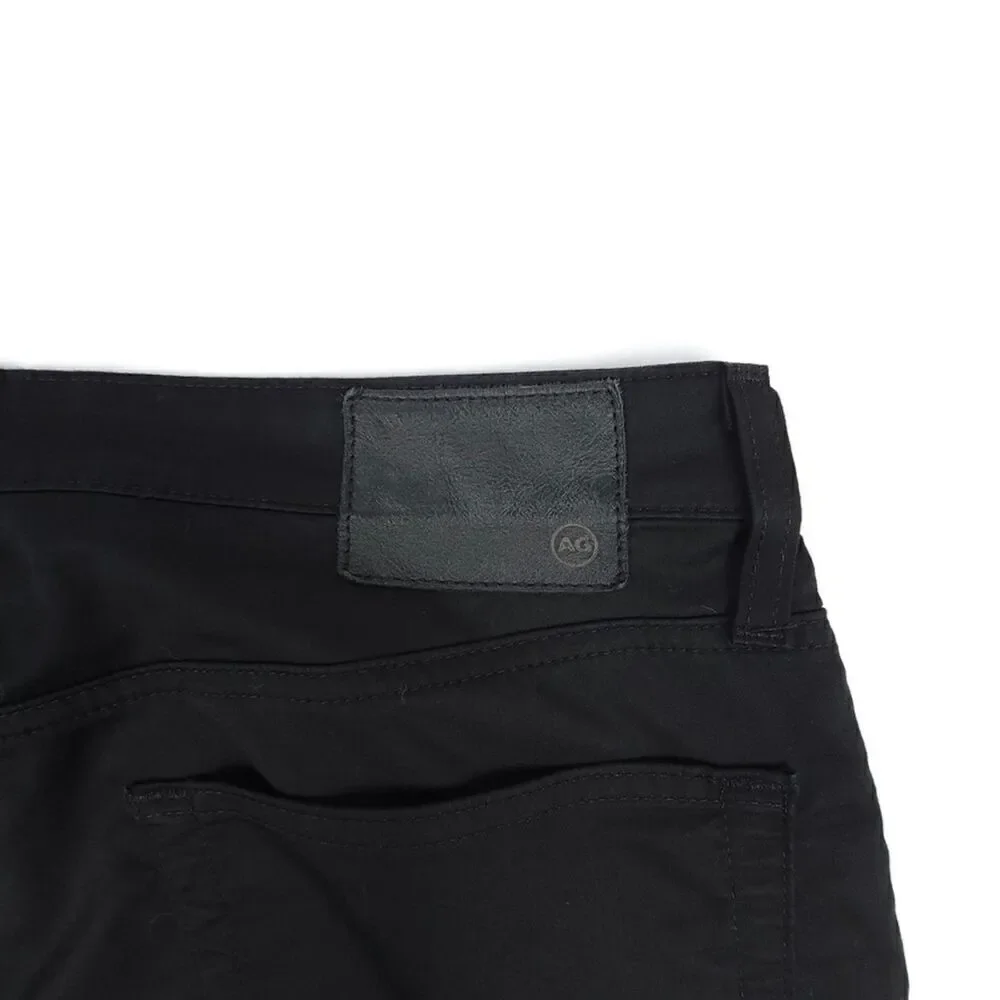 ADRIANO GOLDSHMIED Everett Slim Straight Chino Casual Pant 36x32 Black Minimal